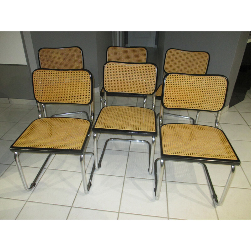 Set of 6 vintage Cesca B32 chairs