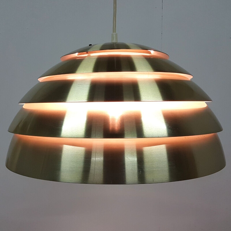 Vintage pendant lamp in metal by Hans Agne Jakobsson