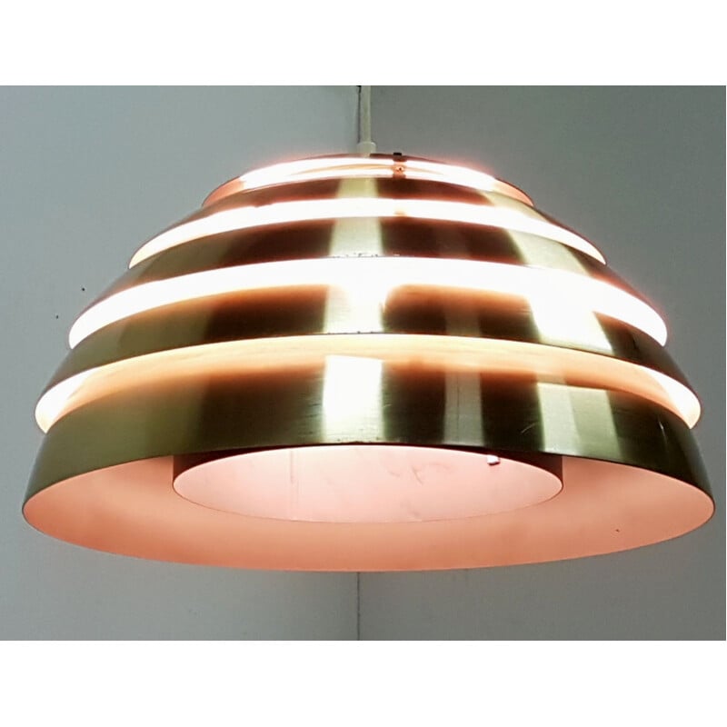 Vintage pendant lamp in metal by Hans Agne Jakobsson