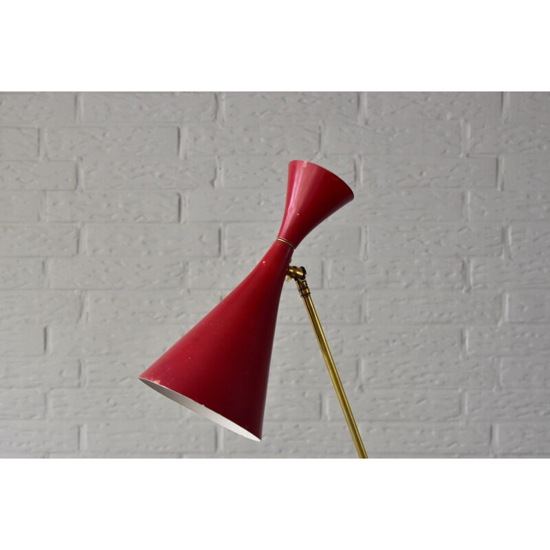 Vintage Danish floor lamp in metal by Fog & Mørup