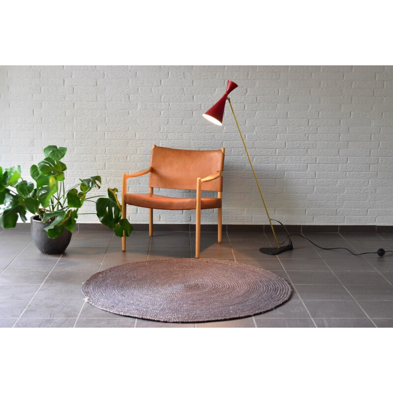 Vintage Danish floor lamp in metal by Fog & Mørup