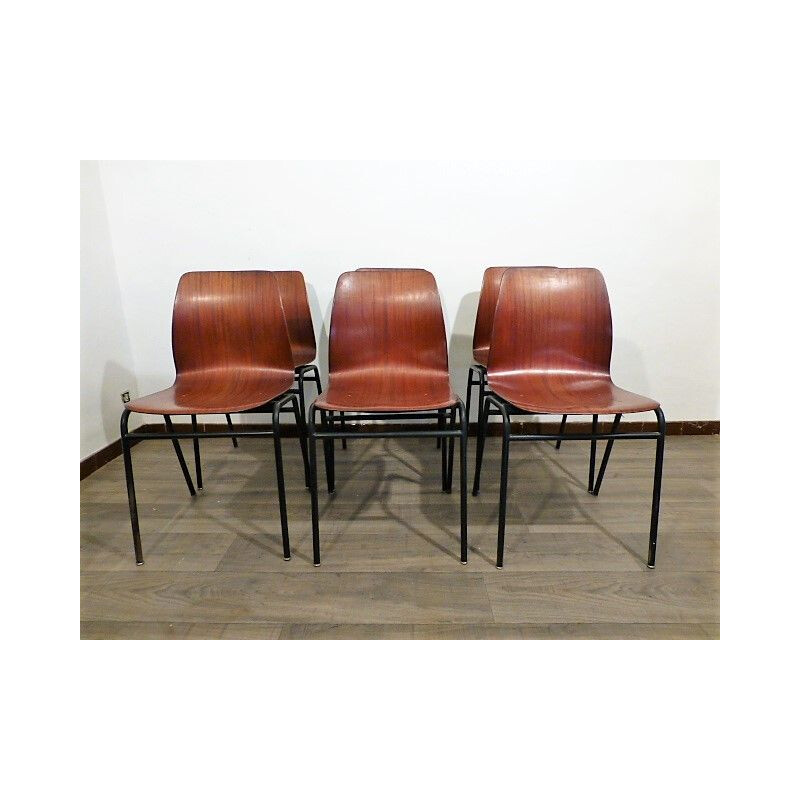 Set of 6 vintage chairs in rosewood by Pagholz
