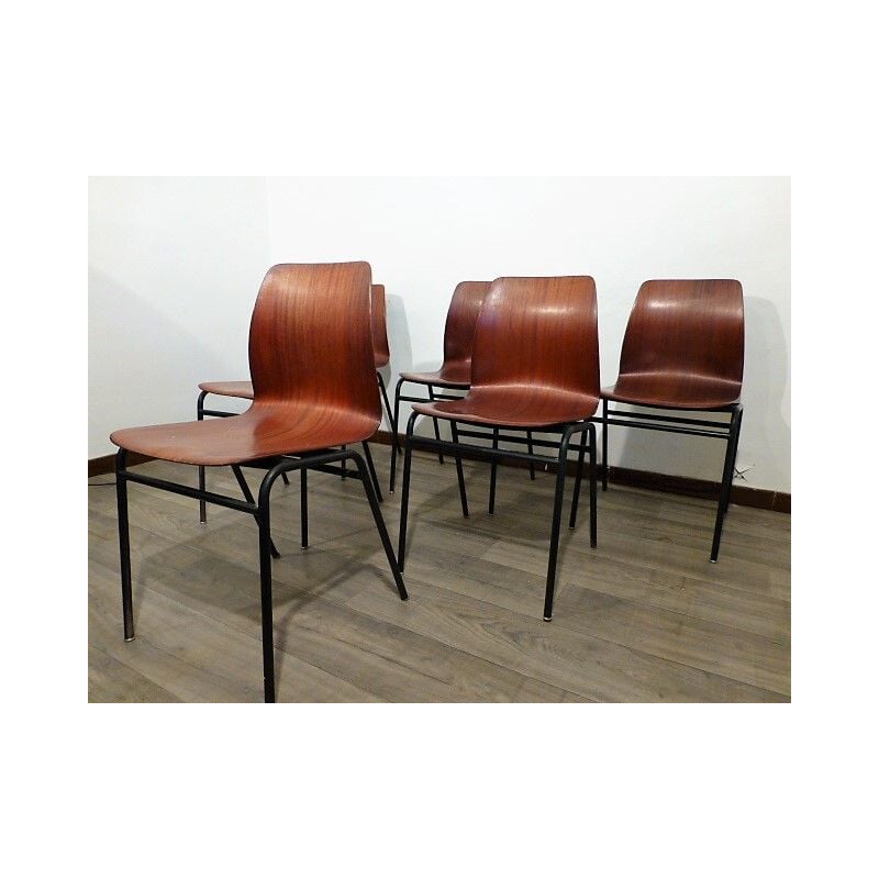 Set of 6 vintage chairs in rosewood by Pagholz