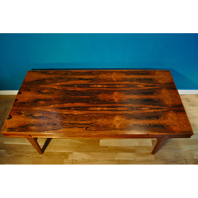 Table basse vintage danoise en palissandre par Johannes Andersen