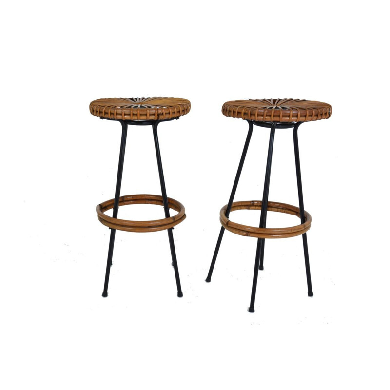 Set of 2 bar stools of Dirck Van Sliedregt for Rohe Noordwole