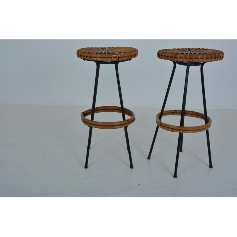 Set of 2 bar stools of Dirck Van Sliedregt for Rohe Noordwole