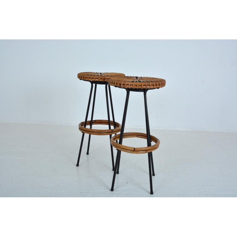 Set of 2 bar stools of Dirck Van Sliedregt for Rohe Noordwole