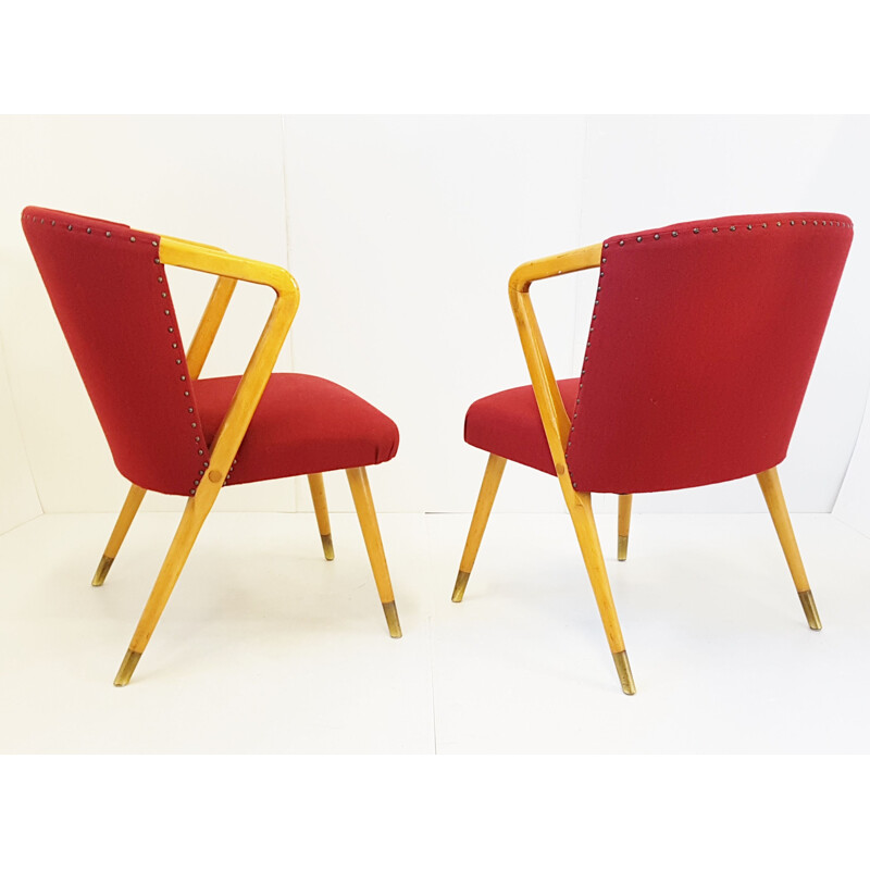 Set of 2 Italian vintage armchairs