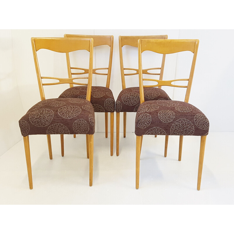 Suite de 4 chaises scandinaves vintage