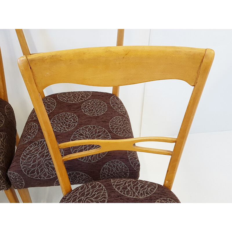Suite de 4 chaises scandinaves vintage