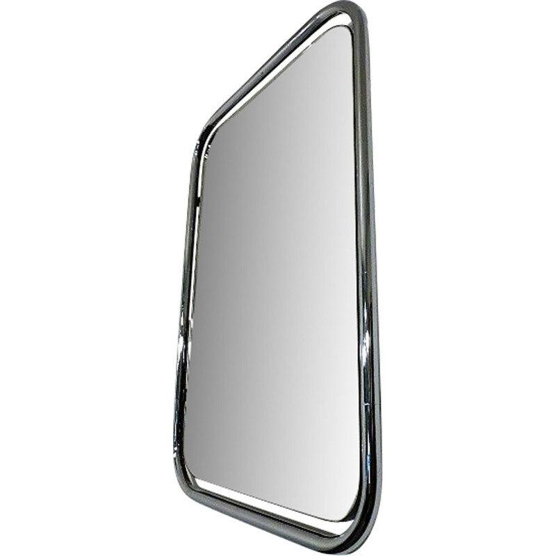 Vintage chromed rectangular mirror
