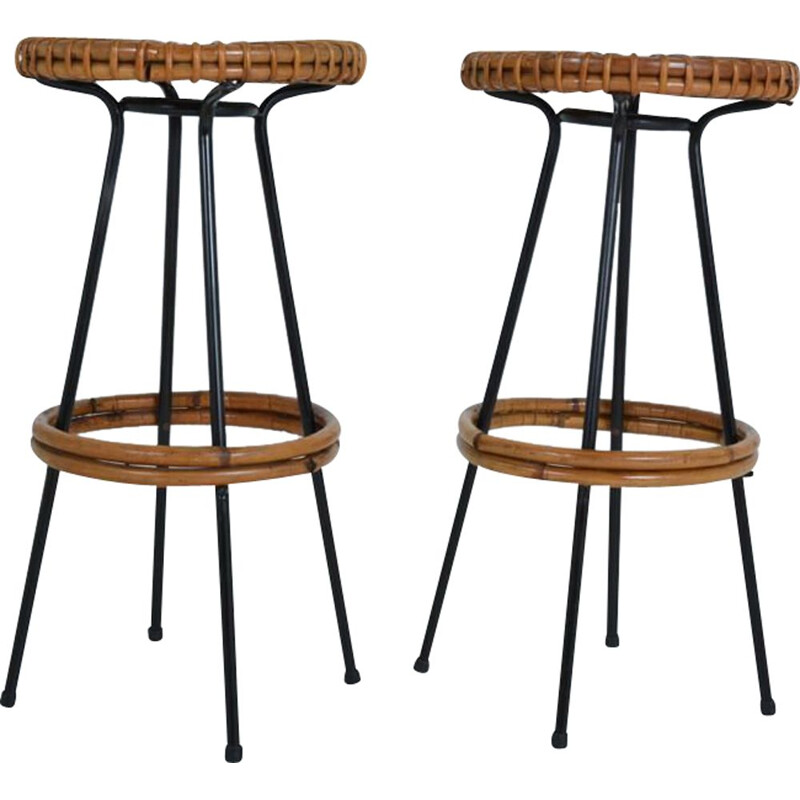 Set of 2 bar stools of Dirck Van Sliedregt for Rohe Noordwole