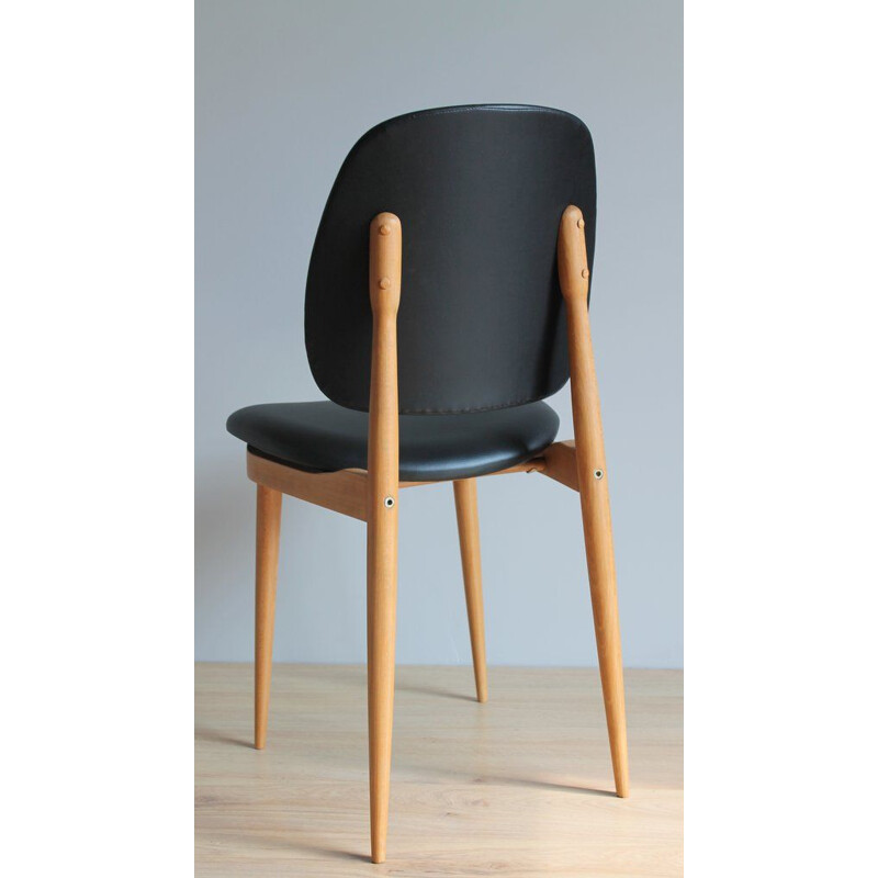 Set of 6 Pegasus dining chairs in beech by Baumann