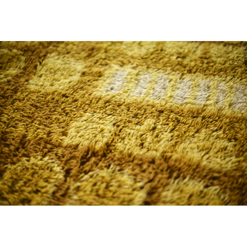 Vintage Scandinavian large carpet wool Rya 