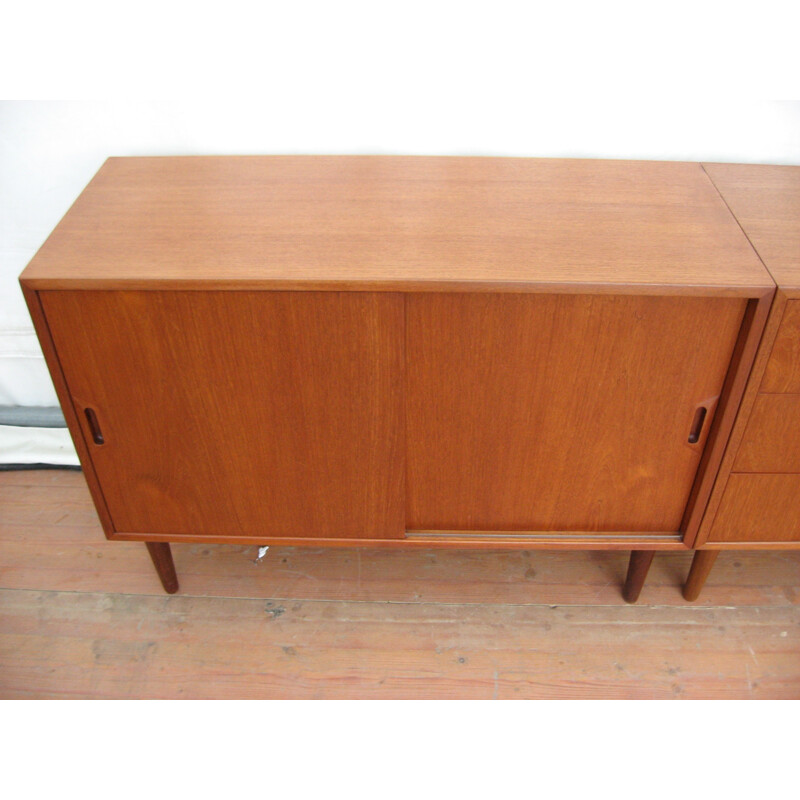 Sideboard and twin chest of drawers in teak - 1960s