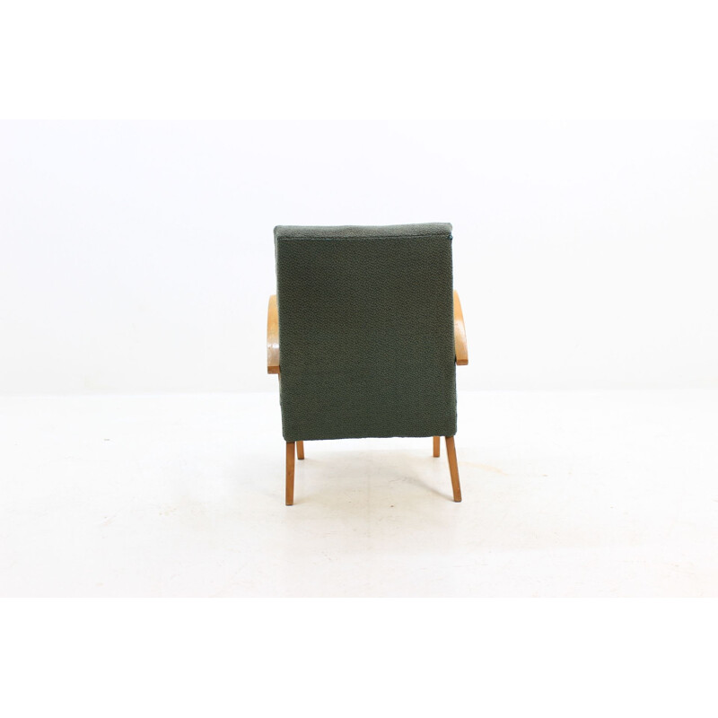 Vintage oak armchair by Tatra Pravenec, Czechoslovakia