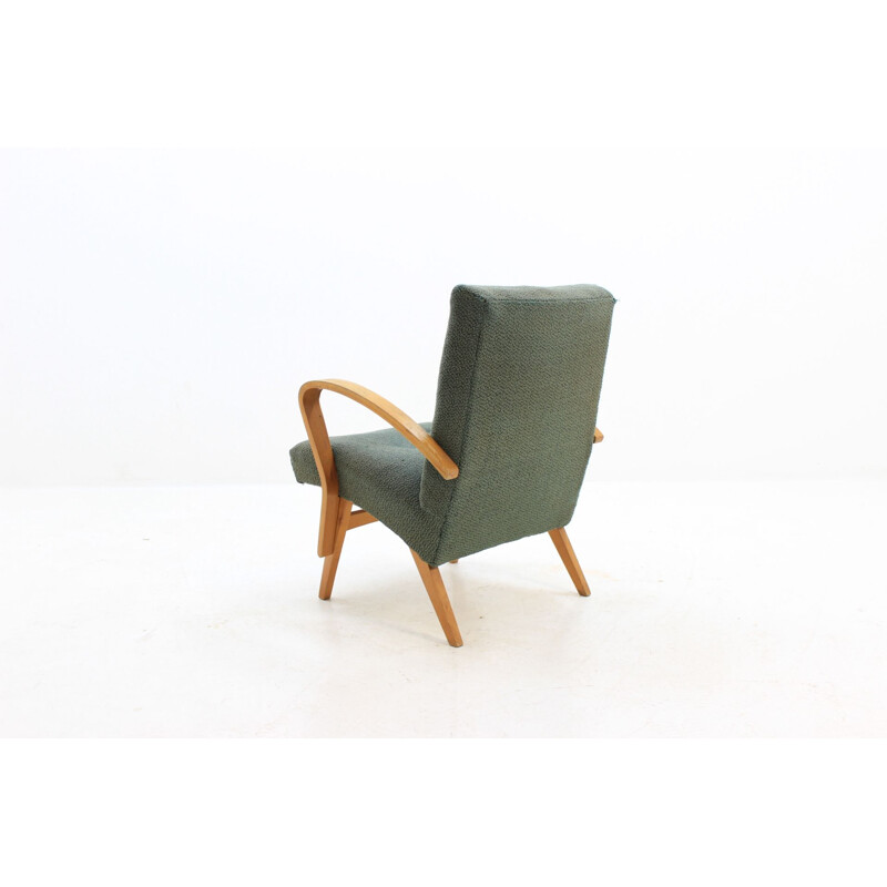 Vintage oak armchair by Tatra Pravenec, Czechoslovakia