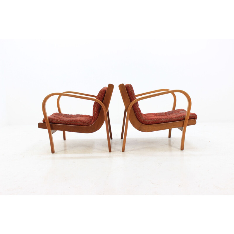 Vintage set of 2 armchairs by Karel Kozelka and Antonín Kropáček