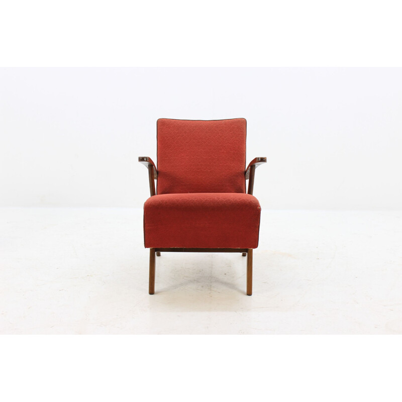 Suite de 2 fauteuils lounge vintage par Jindřich Halabala