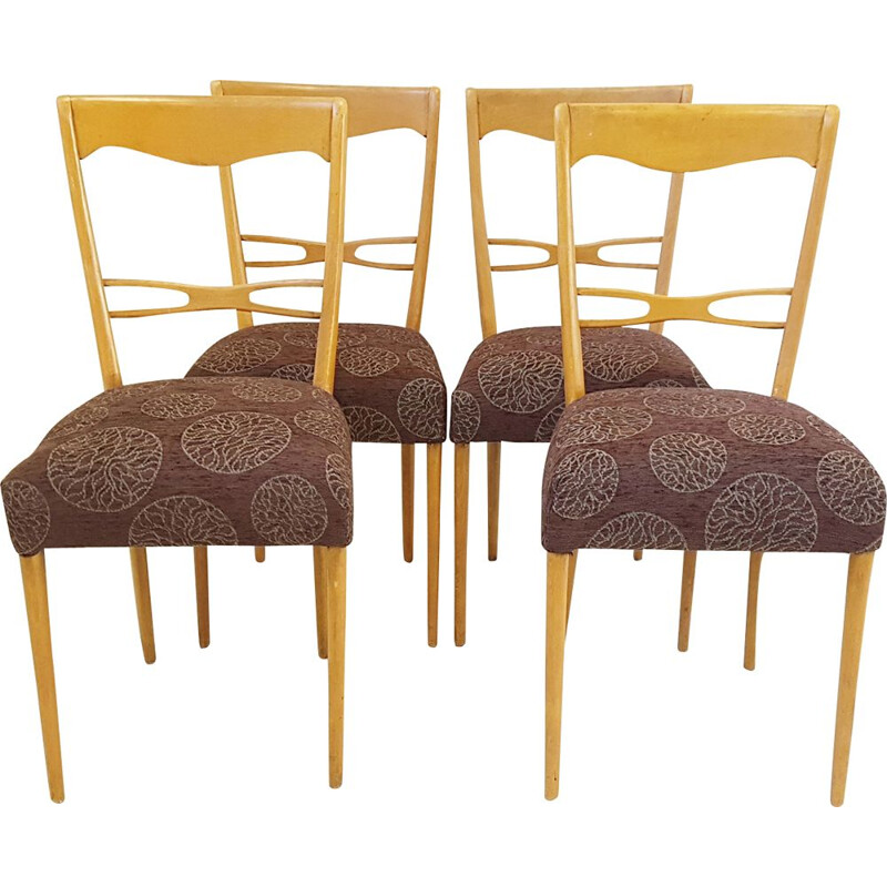 Suite de 4 chaises scandinaves vintage