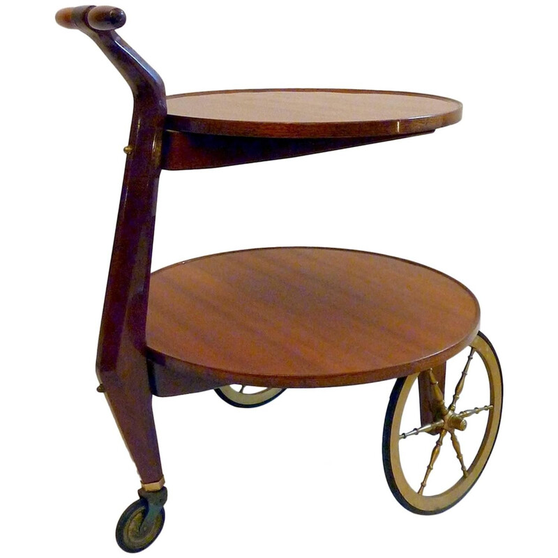 Vintage Italian trolley in teak