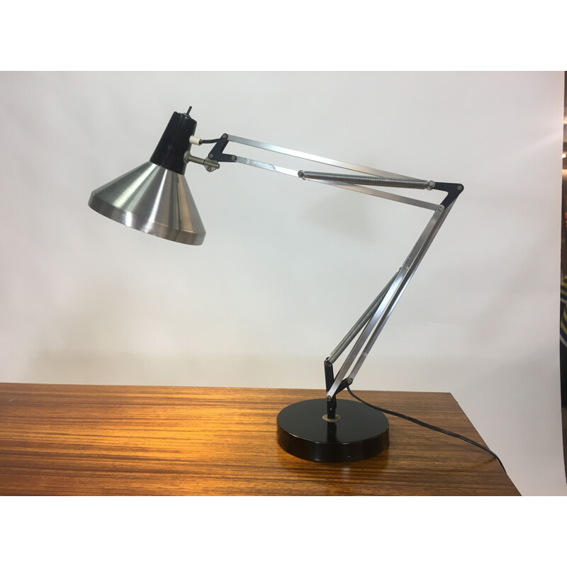 Vintage architect desk lamp in metal and aluminum