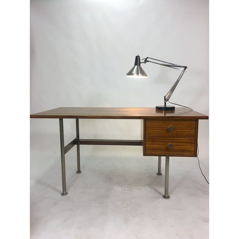 Vintage architect desk lamp in metal and aluminum