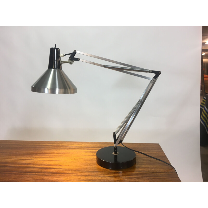Lampe de bureau vintage en métal et aluminium