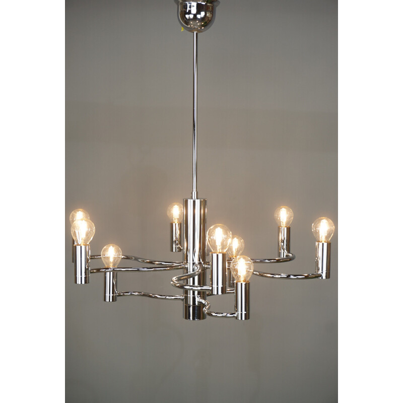 Vintage pendant lamp in chrome