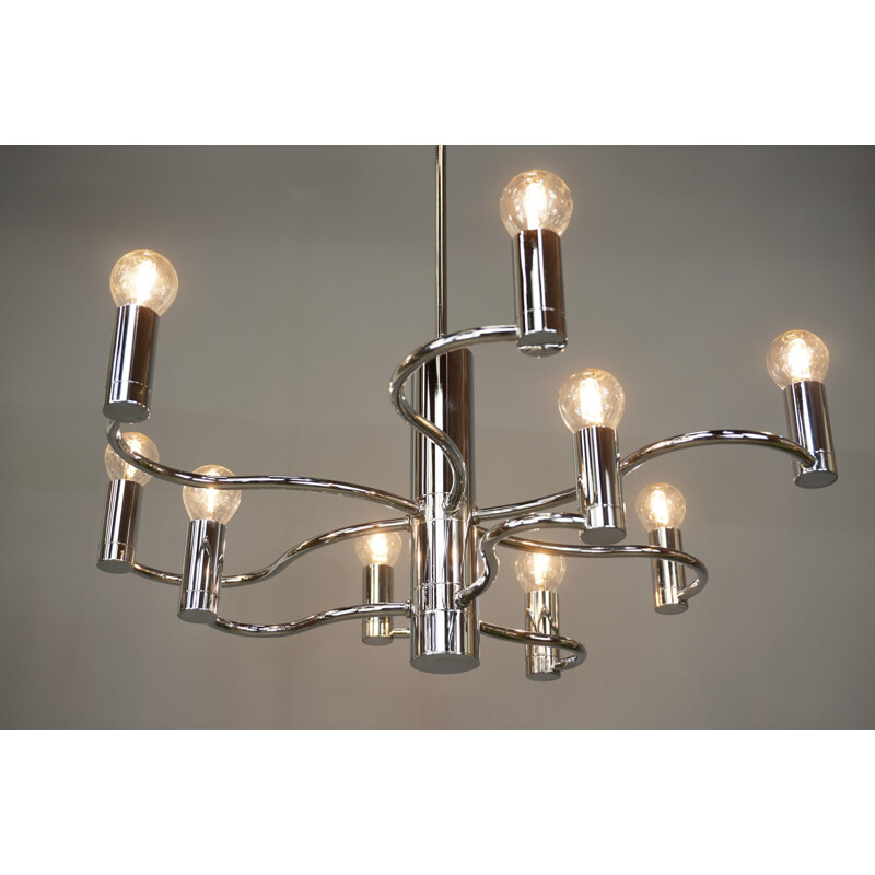 Vintage pendant lamp in chrome