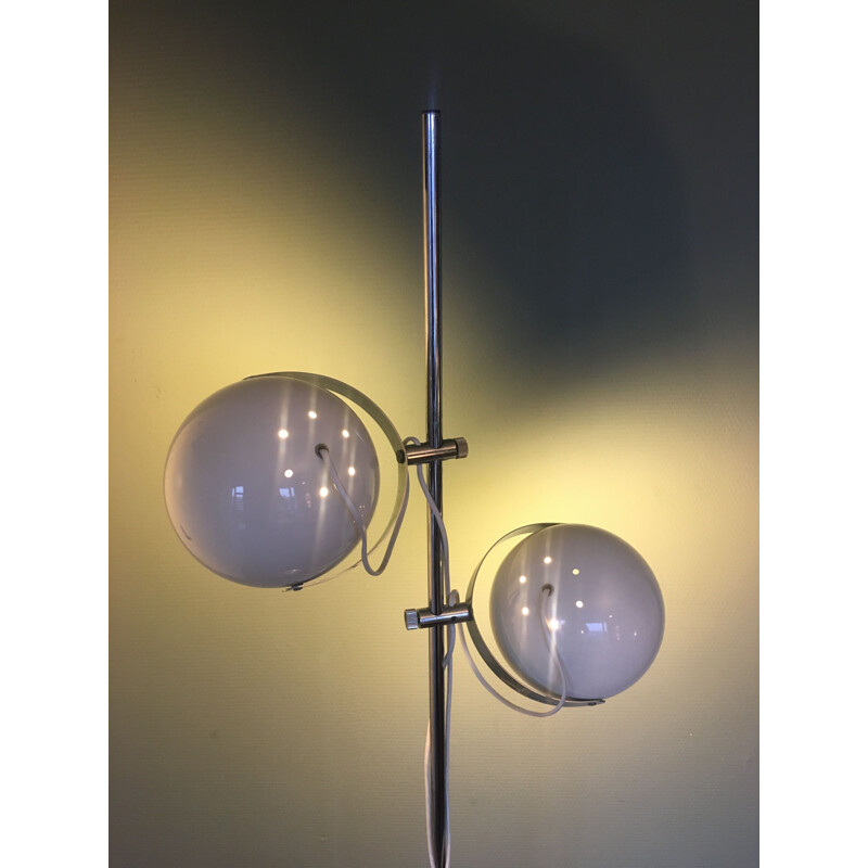 Vintage Dutch floor lamp in metal