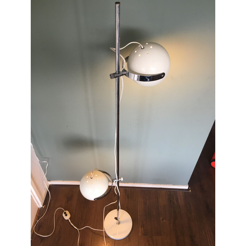 Vintage Dutch floor lamp in metal