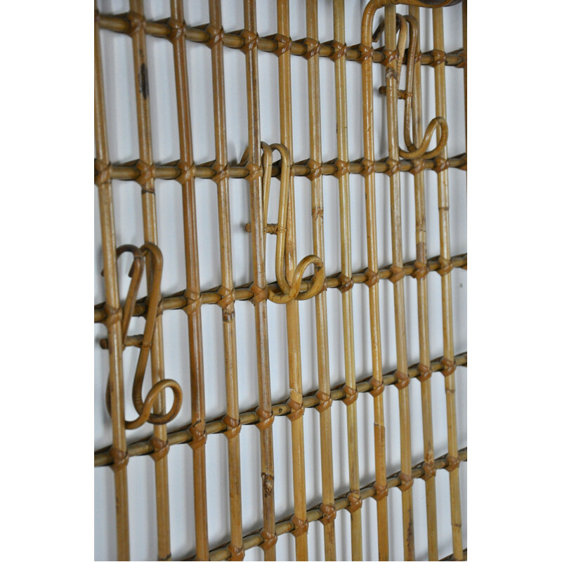 vintage Italian Coat rack in rattan