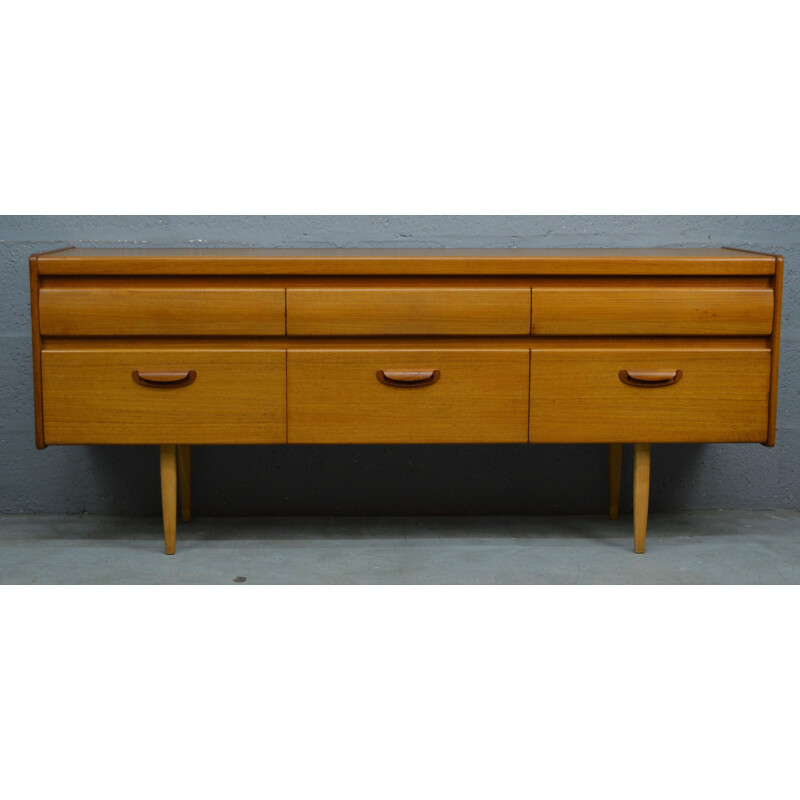 Vintage sideboard with 6 drawers by William Lawrence, 1960s