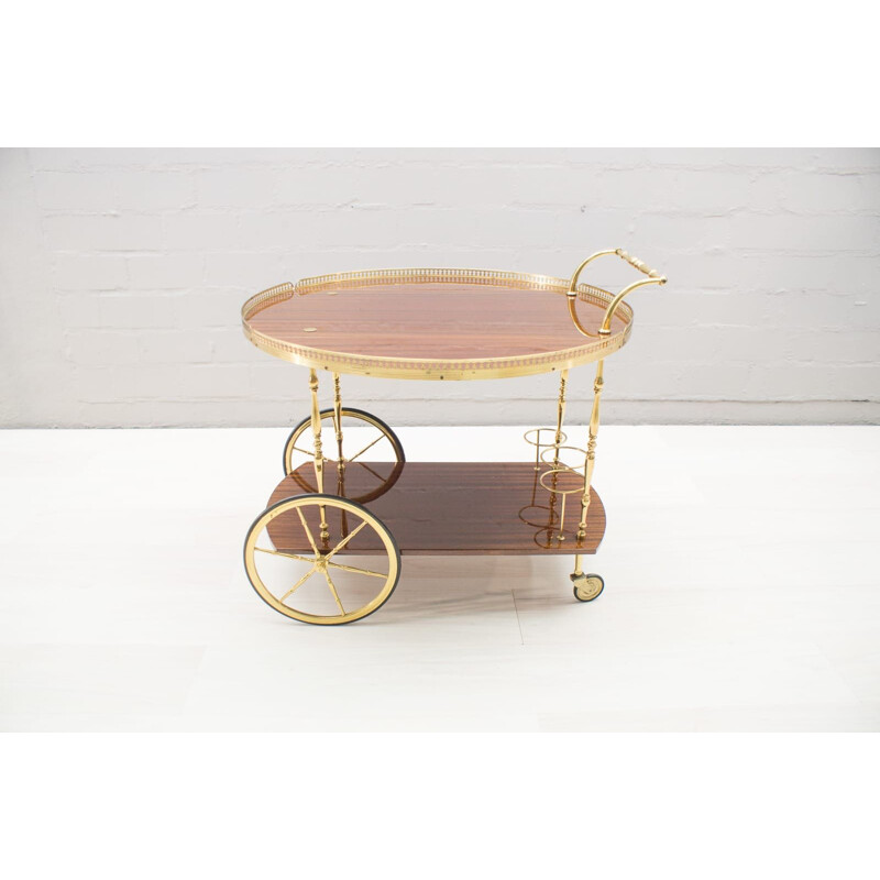 Vintage foldable trolley Holywood Regency style