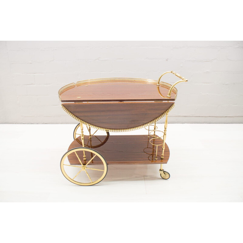 Vintage foldable trolley Holywood Regency style