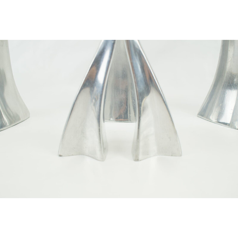 Vintage set of 5 Arclumis candleholders in aluminium by Matthew Hilton for SCP