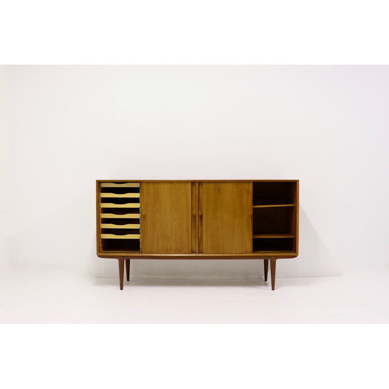 Vintage highboard in teak by Gunni Omann for Omann Jun