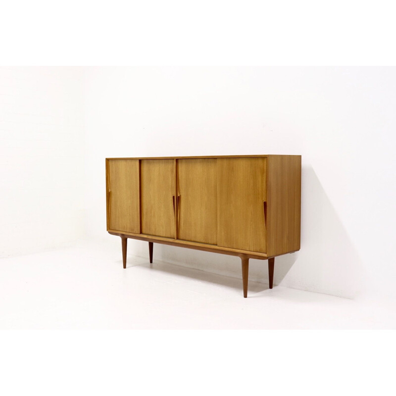 Vintage highboard in teak by Gunni Omann for Omann Jun