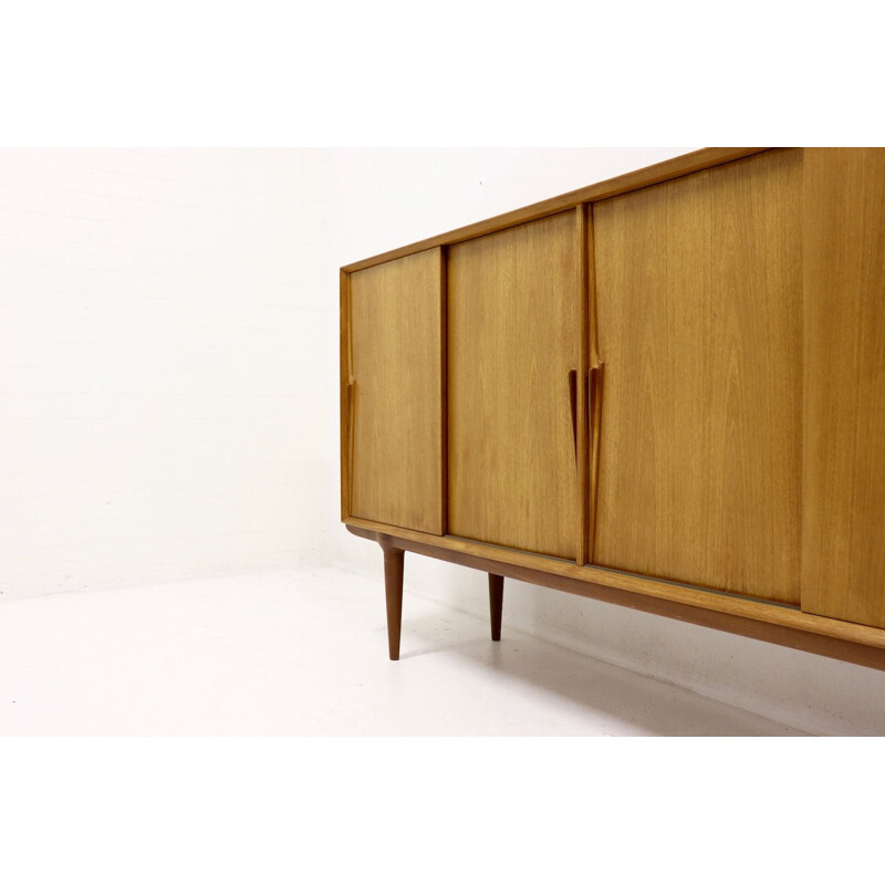 Vintage highboard in teak by Gunni Omann for Omann Jun