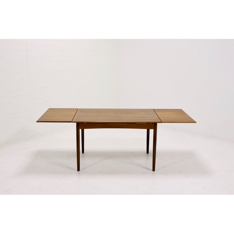 Vintage extendable dining table in teak pour Farstrup