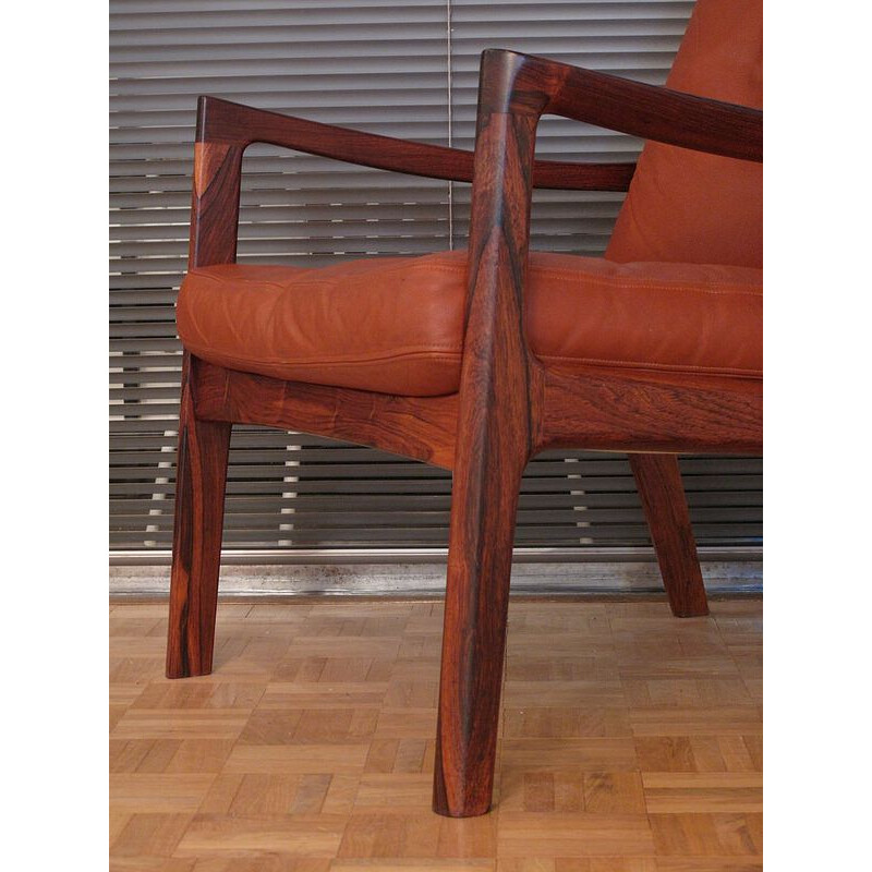 Vintage rosewood armchair by Ole Wanscher for France & Son