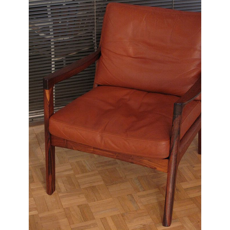 Vintage rosewood armchair by Ole Wanscher for France & Son