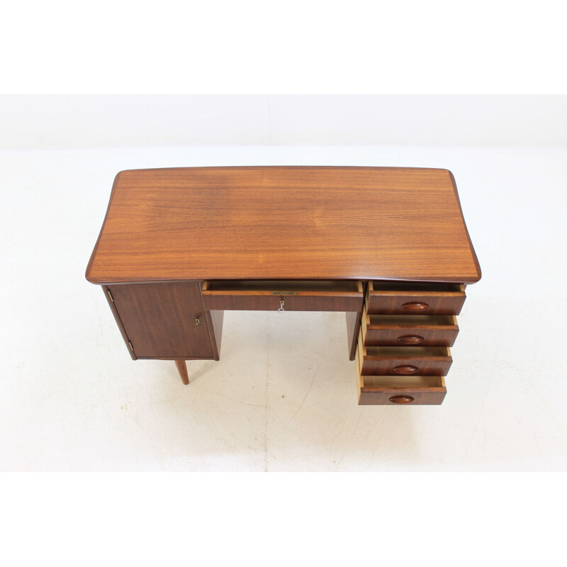 Vintage Danish writing desk in teak