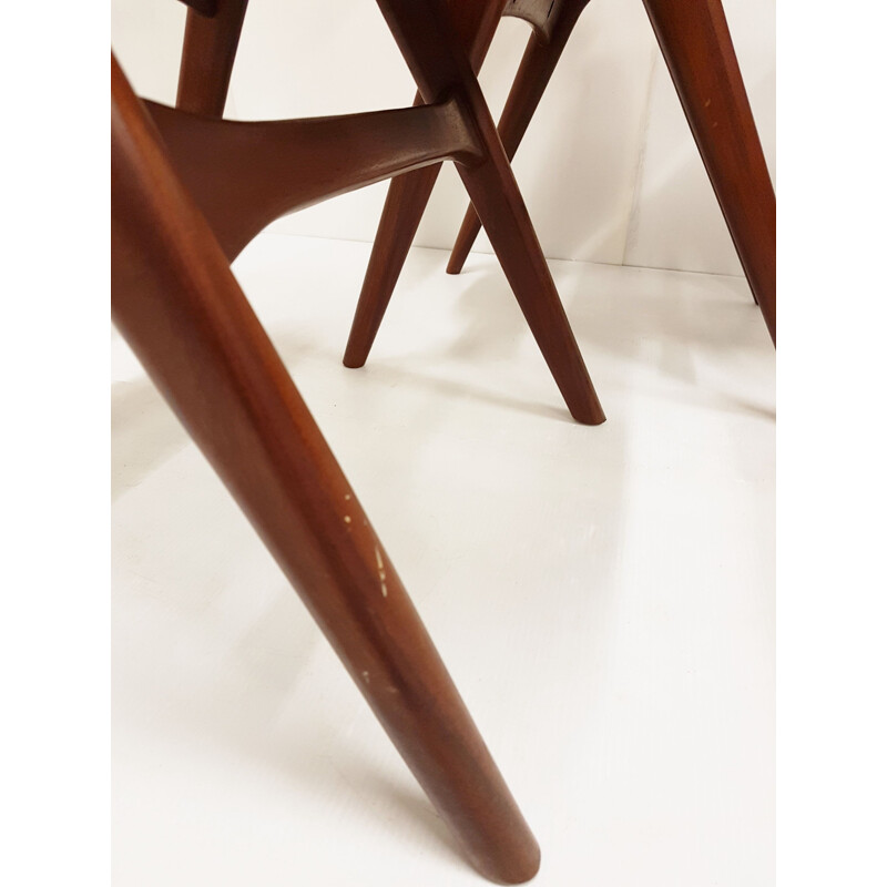 Set of 4 vintage Scandinavian chairs in teak