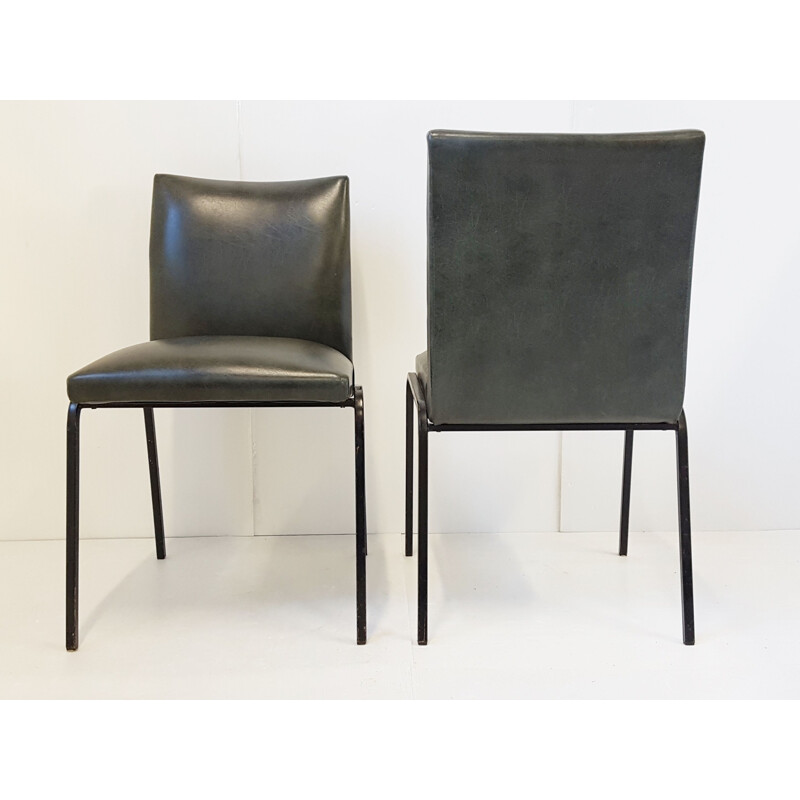 Set of 6 vintage chairs by Pierre Guariche for Meurop