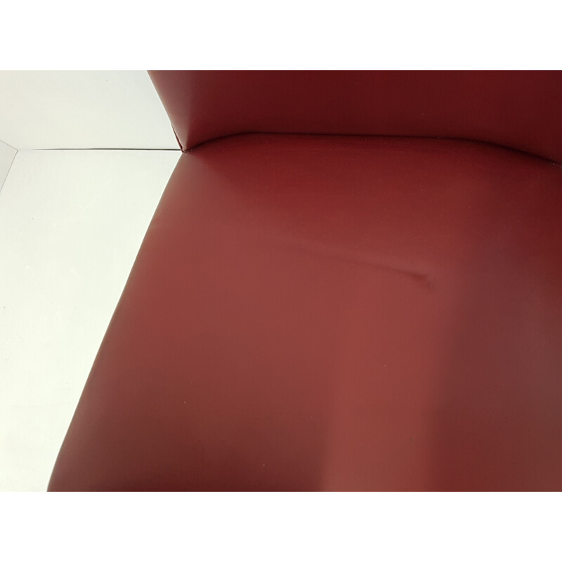 Conjunto de 4 sillas rojas vintage de Erton