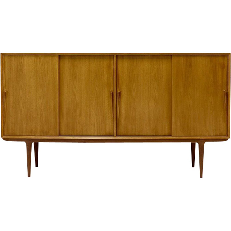 Vintage highboard in teak by Gunni Omann for Omann Jun