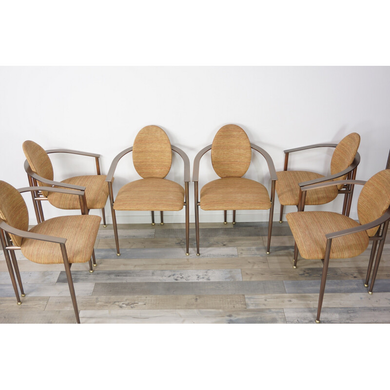 Set of 6 vintage armchairs by Belgo Chrom Design