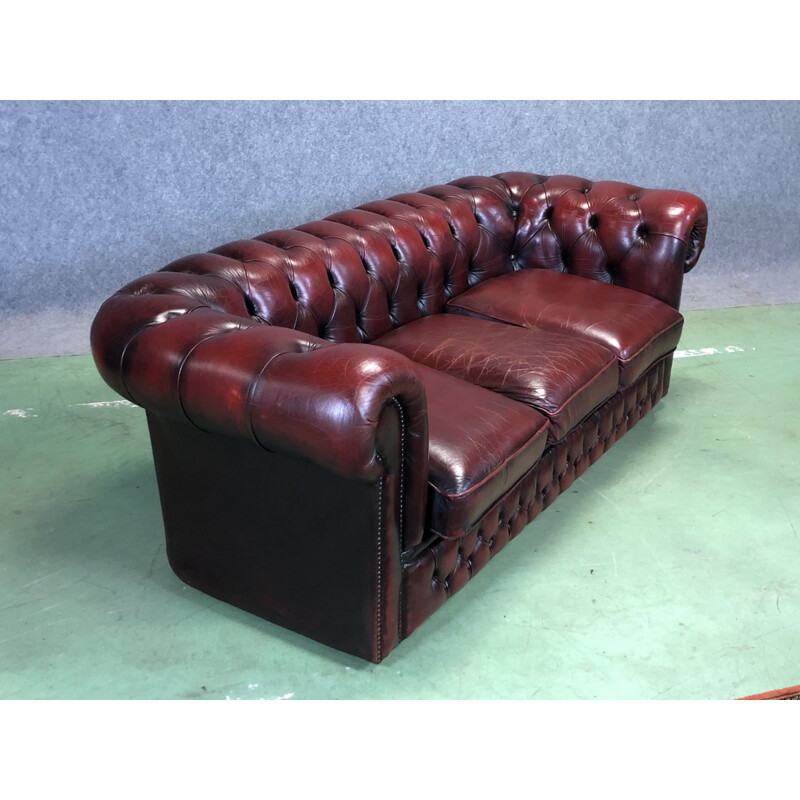 Vintage Chesterfield Sofa in leather